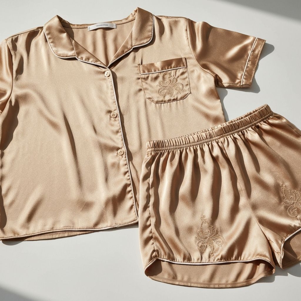 실크 숏 파자마